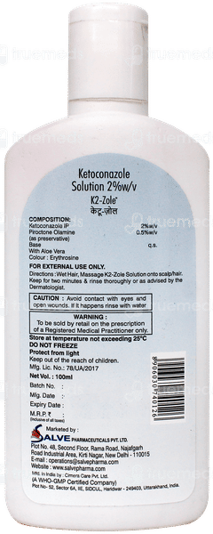 K2 Zole Solution 100Ml