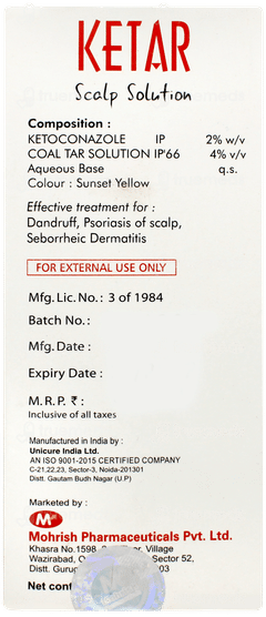 Ketar Scalp Solution 120ml Ketar Scalp Solution 120ml