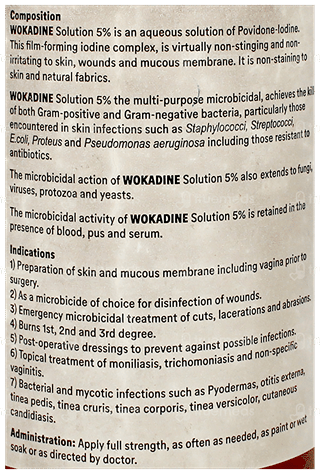 Wokadine 5% Solution 500Ml