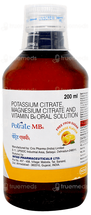 Potrate Mb6 Orange Flavor Free From Sugar Solution 200ml