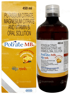 Potrate Mb6 Orange Flavour Free From Sugar Solution 450ml