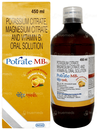 Potrate Mb6 Orange Flavour Free From Sugar Solution 450ml