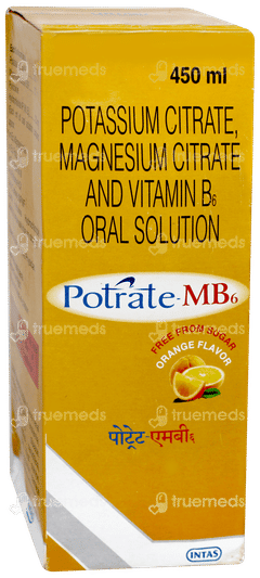Potrate Mb6 Orange Flavour Free From Sugar Solution 450ml