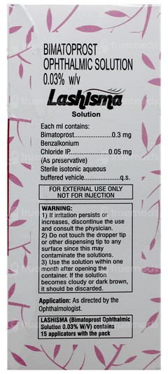 Lashisma Ophthalmic Solution 3Ml Lashisma Ophthalmic Solution 3Ml