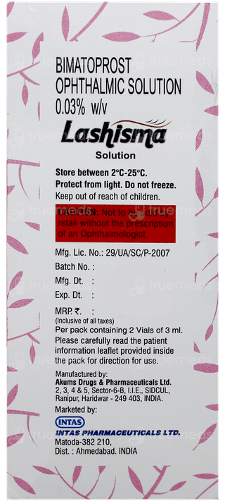 Lashisma Ophthalmic Solution 3Ml