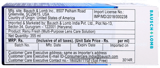 Renu Fresh Multi Purpose Solution 355ml
