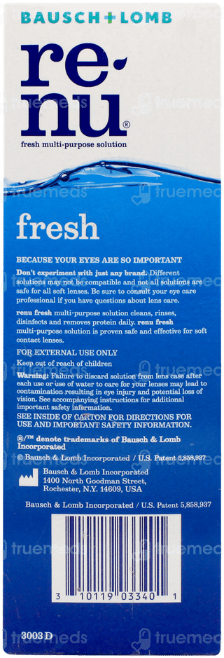 Renu Fresh Multi Purpose Solution 120ml
