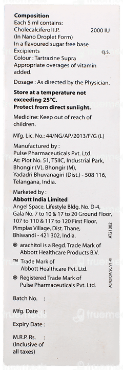 Arachitol Nano Daily 2k IU Sugar Free Solution 150ml