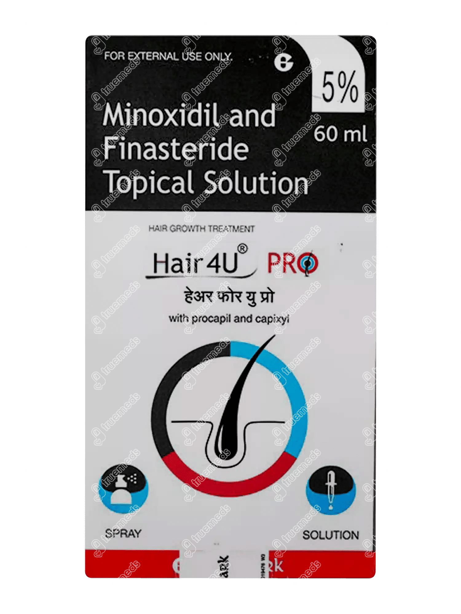 Buy Hair4u 5 Lotion 60ml from Glenmark Pharmaceuticals Ltd in India