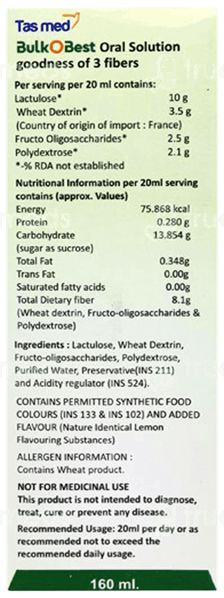 Bulkobest Lemon Flavour Solution 160Ml
