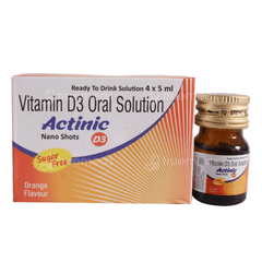 Actinic D3 Orange Flavour Sugar Free Solution 5Ml