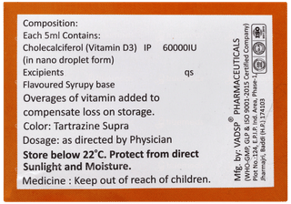 Rm D3 60k Nano Shots Sugar Free Solution 5ml
