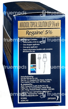 Regaine 5% 3 Bottles Of 60ml Solutions