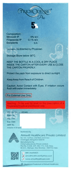 Trichodense Pro 5% Alcohol Free Solution 60Ml Trichodense Pro 5% Alcohol Free Solution 60Ml
