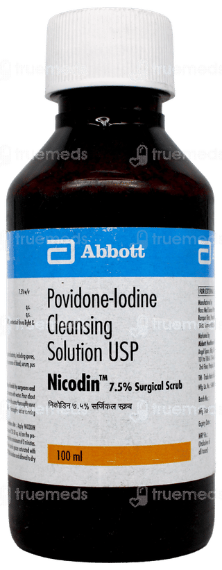 Nicodin 7.5% Surgical Scrub Solution 100 Ml