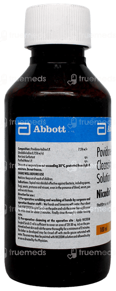 Nicodin 7.5% Surgical Scrub Solution 100 Ml
