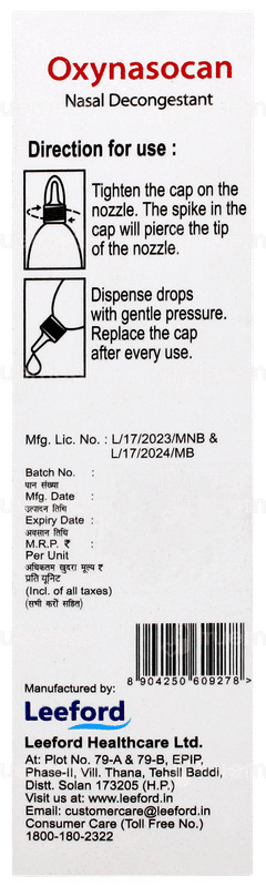 Oxynasocan Nasal Solution 10ml