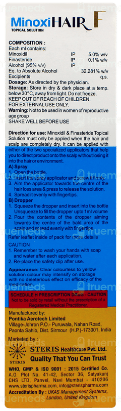 Minoxihair F 5% Solution 60ml Minoxihair F 5% Solution 60ml