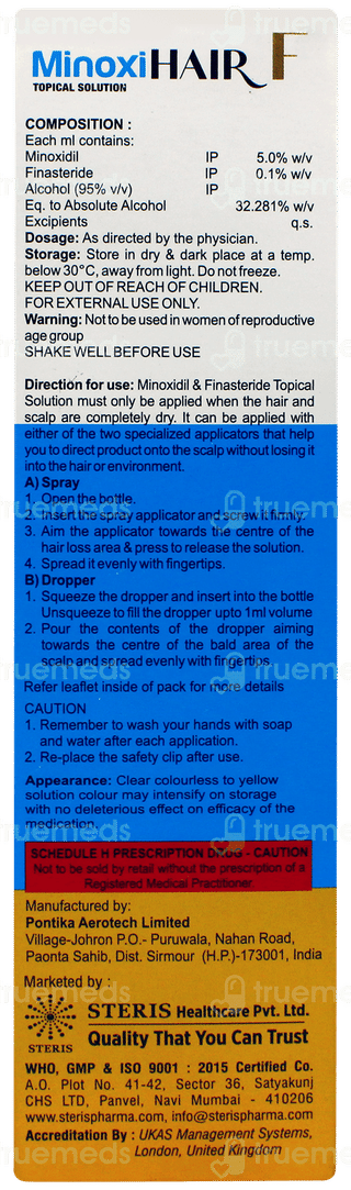 Minoxihair F 5% Solution 60ml