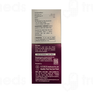 Minoxihair F Advance 5% Alcohol Free Solution 60Ml