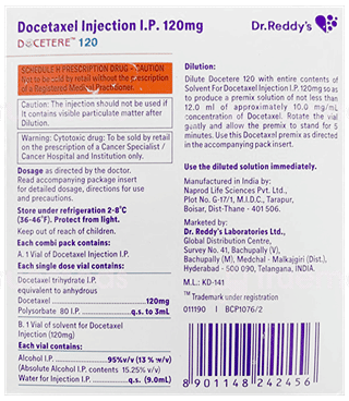 Docetere 120 Mg Solvent For Injection 1