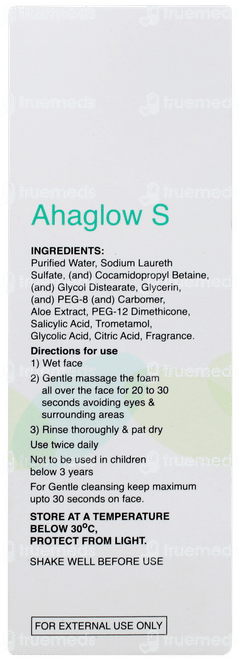 Ahaglow S Foaming Face Wash 60ml