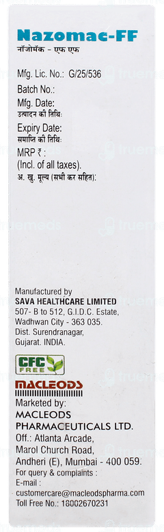 Nazomac Ff Nasal Spray 6gm Nazomac Ff Nasal Spray 6gm