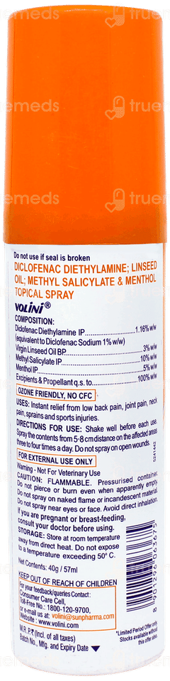 Volini Pain Relief Spray 40gm Volini Pain Relief Spray 40gm