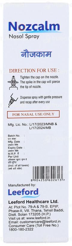 Nozcalm Nasal Spray 20ml