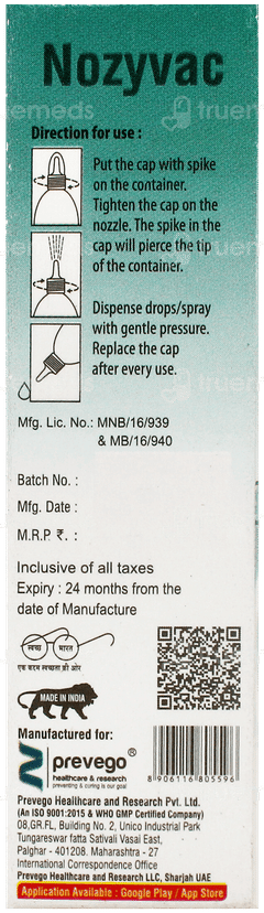 Nozyvac Nasal Spray/Drops 20Ml
