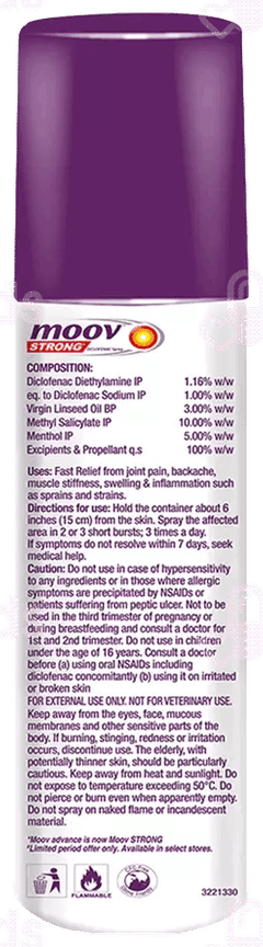 Moov Strong Spray 80Gm Moov Strong Spray 80Gm