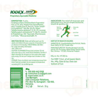 Iodex Rapid Action Spray 60Gm