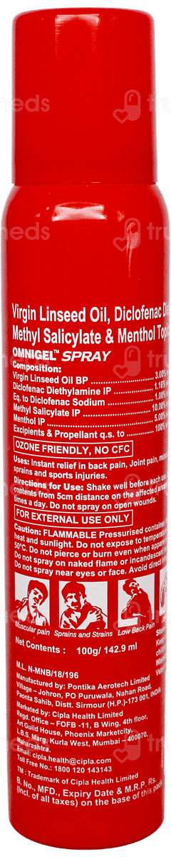 Omnigel Spray 100Gm