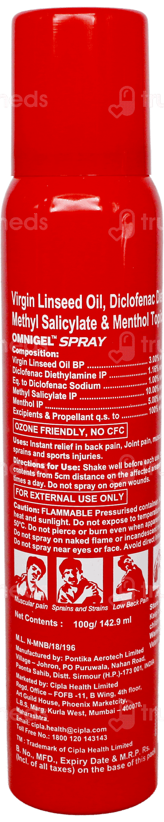 Omnigel Spray 100Gm