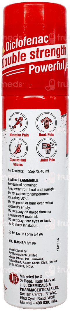 Dicloran 2% Double Strength Powerful Pain Relief Spray 55Gm Dicloran 2% Double Strength Powerful Pain Relief Spray 55Gm