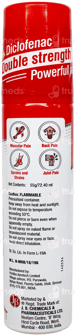 Dicloran 2% Double Strength Powerful Pain Relief Spray 55Gm