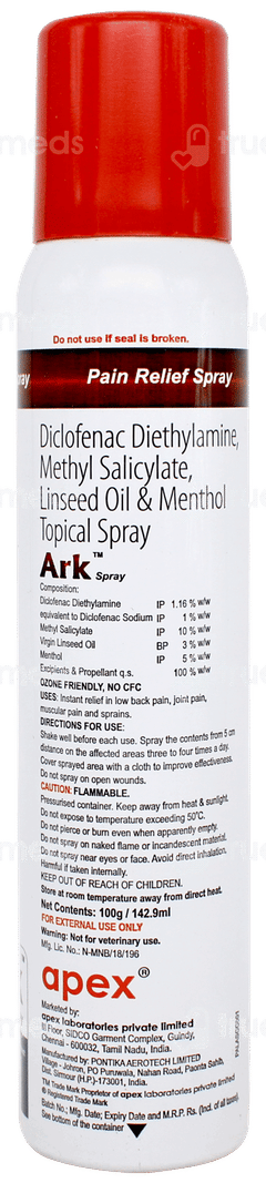 Ark Pain Relief Spray 100gm