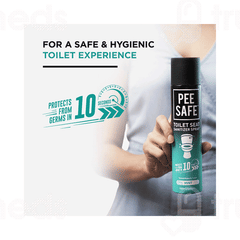Pee Safe Toilet Seat Mint Flavour Sanitizer Spray 300 Ml Pee Safe Toilet Seat Mint Flavour Sanitizer Spray 300 Ml