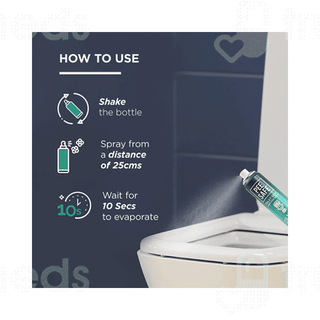 Pee Safe Toilet Seat Mint Flavour Sanitizer Spray 300 Ml