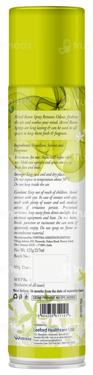 Airvel Fresh Lime N Citrus Room Spray 125Gm