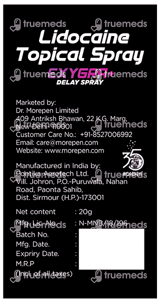 Dr Morepen Exygra Plus Delay Spray 20 GM