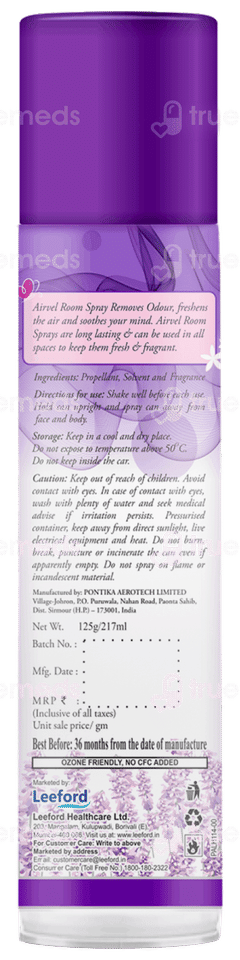 Airvel English Lavender Room Spray 125 Gm Airvel English Lavender Room Spray 125 Gm