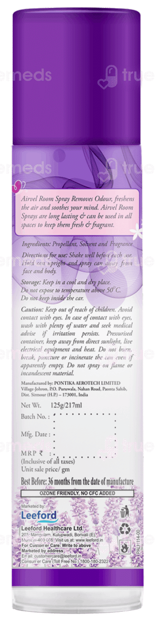 Airvel English Lavender Room Spray 125 Gm