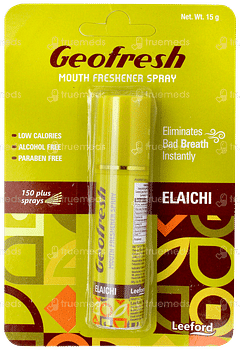 Geofresh Elaichi Flavour Mouth Freshener Spray 15gm Geofresh Elaichi Flavour Mouth Freshener Spray 15gm