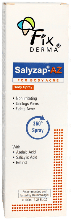 Fixderma Salyzap Az Body Acne Spray 100ml