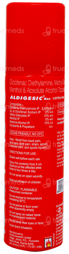 Aldigesic Max Pain Relief Spray 35gm