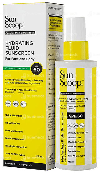 Sun Scoop Hydrating Fluid Spf 60 Pa++++ Face And Body Sunscreen Spray 125ml