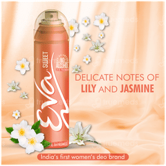 Eva Sweet For Women No Alcohol Skin Friendly Deodorant Spray 150ml