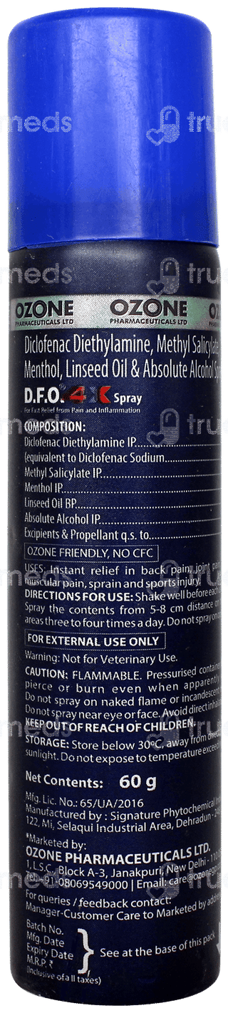 D F O 4x Spray 60gm