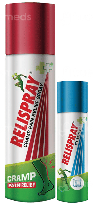 Relispray Spray 95Gm With Relispray Ice Spray 36Gm Free